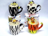 Ceramic Animal Mugs(set of 4)
