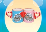 Ceramic Valentine's Elephant Mugs (set of 2)