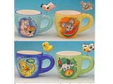 Ceramic Animal Mugs with Swing Handle (set of 4)