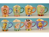 Ceramic Animal Mugs (set of 8)