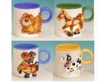 Ceramic Animal Mugs  (set of 4)