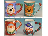 Ceramic Christmas Mugs (set of 4)