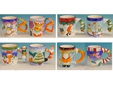 Ceramic Christmas Mugs (set of 8)