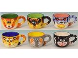 Ceramic Animal Mugs (set of 6)