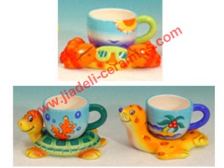 Ceramic Halobios Cup and Saucer