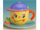 Ceramic Grimace Cup and Saucer