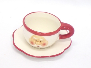 Ceramic Santa Cup & Saucer