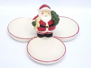 Ceramic Santa Condiment Set