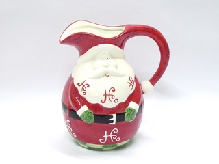 Small Ceramic Hoho Santa Pitcher