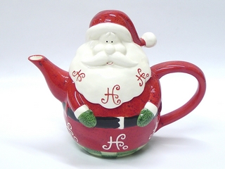 Small Ceramic Hoho Santa Teapot