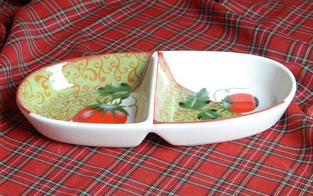 Ceramic Divided Vegetable Tray