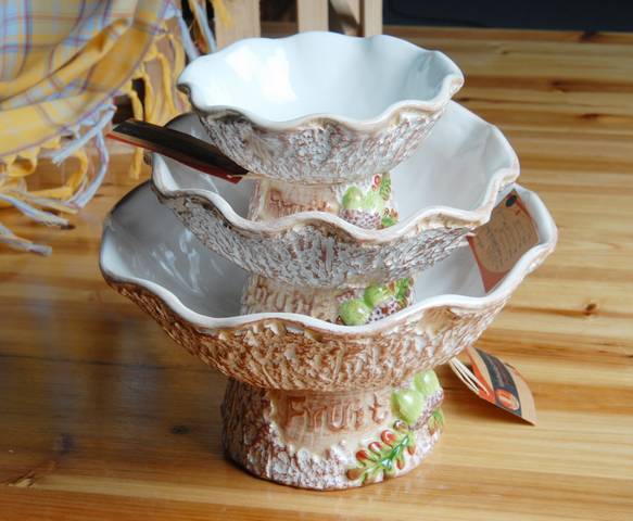 Ceramic Fruit Bowl Set,3pcs