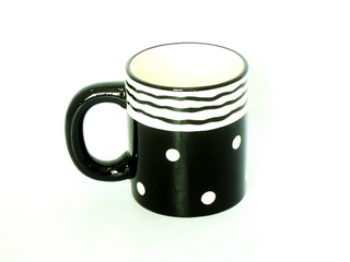 Ceramic black white Mug
