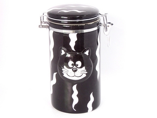 Ceramic Black Cat Canister