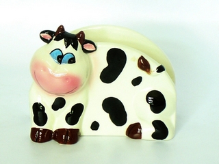 Ceramic Cow Napkin Holder