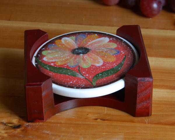 Ceramic Coaster Set,Round-4pcs