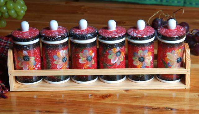 Ceramic Spices Pot set,6pcs