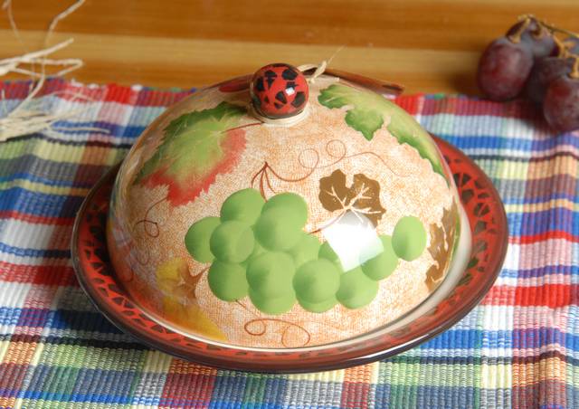 Ceramic Butter Dish with Covered,Round