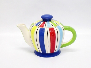 Ceramic Stripe Color Teapot