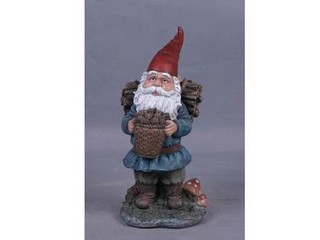 Polyresin Garden Gnome with Firewood