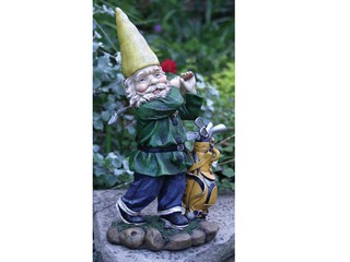 Polyresin Golfing Garden Gnome