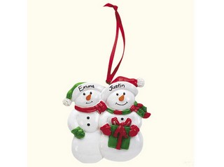 Resin Snow Family Ornaments