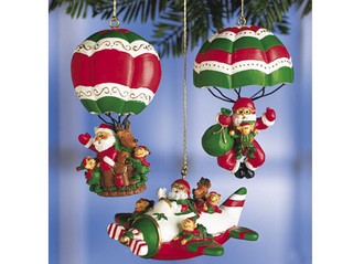 Resin Santa Aviation Ornaments