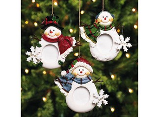 Resin Snowmen Photo Frame Ornaments