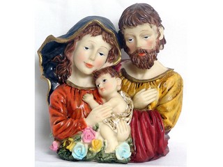Resin Joseph and Mother Mary with Jesus on Lap