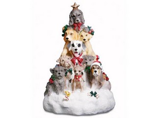 Polyresin Dog Christmas Tree