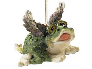 Polyresin Flying Frog Figurine - Mike