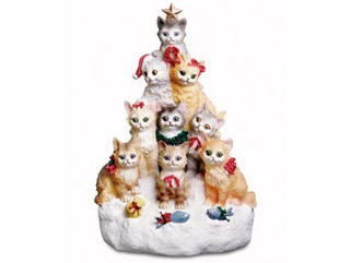Polyresin Cat Christmas Tree