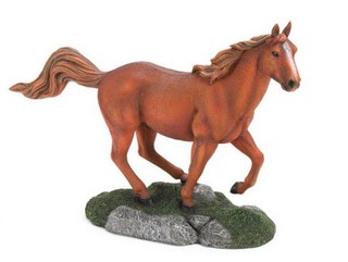 Polyresin Running Horse Figurine