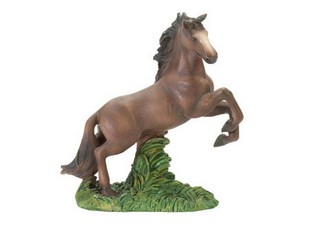Polyresin Rearing Horse Figurine