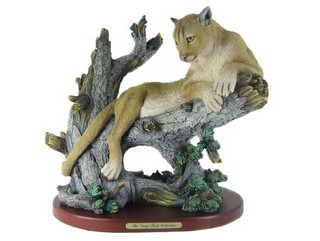 Polyresin Mountain Lion Figurine