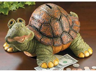 Polyresin Turtle Money Bank