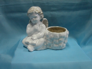 Porcelain Angel Candleholder