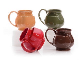 Stoneware pouch mug ,12 oz 