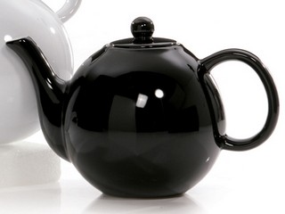 Stoneware teapot (black), 42 oz 