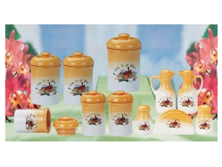 Stoneware 11-pc Canister Set