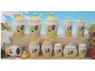 Stoneware 11-pc Canister Set 