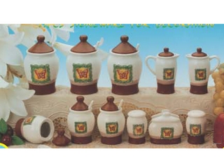 Stoneware 11-pc Canister Set