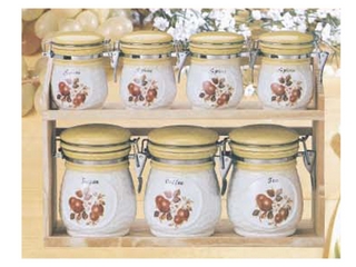 Stoneware 7-pc Canister Set 