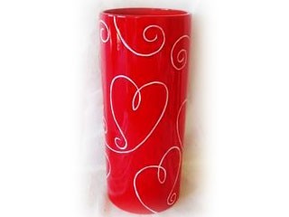 Terra Cotta Valentine Flower Vase