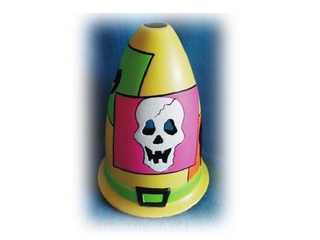 Terra Cotta Halloween Witch hat Candleholder