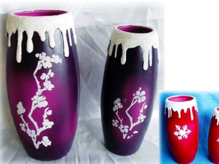 Terra Cotta Snowflake flower vase
