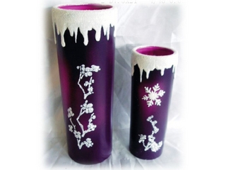 Terra Cotta Snowflake flower vase
